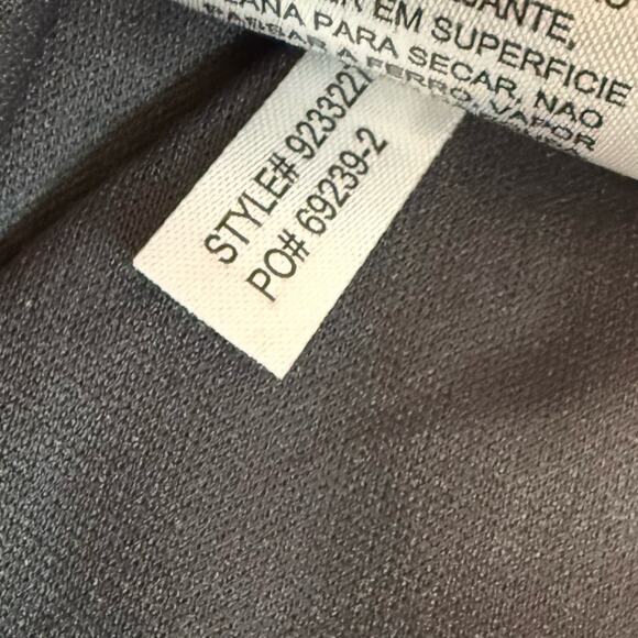 SL Fashions Women's Sparkle Mesh Capelet Ruched Gown Smoke Sz 8P Petite - Picture 8 of 9